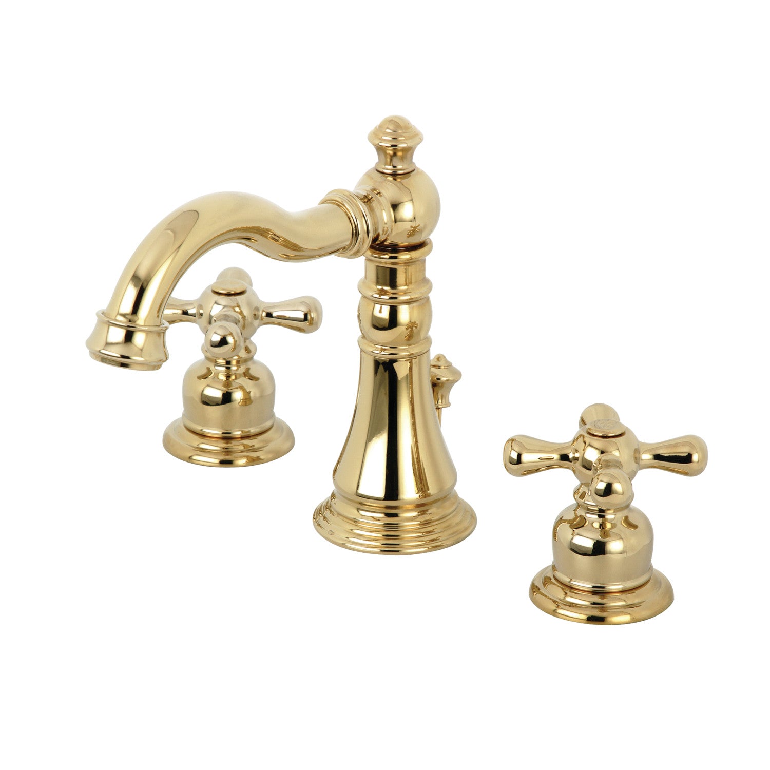 American Classic FSC1972AX 3-Hole Widespread Bathroom Faucet with Pop-Up Drain - Polished Brass Finish - Perfect for Modern Bathroom Vanities and Sink Upgrades