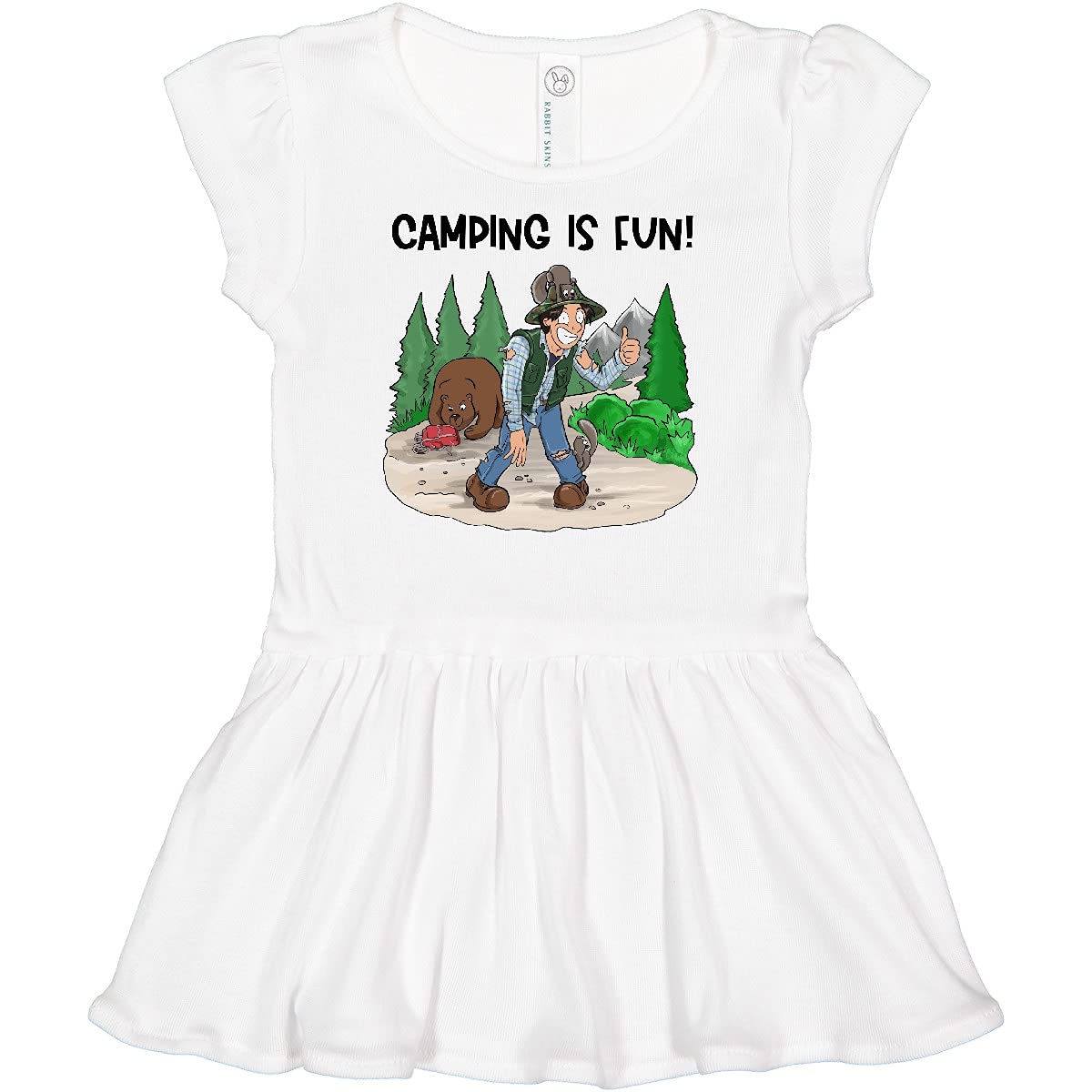 inktastic Camping is Fun Infant Dress - Adorable Outdoor-Themed Baby Outfit for Family Camping Trips and Nature Adventures