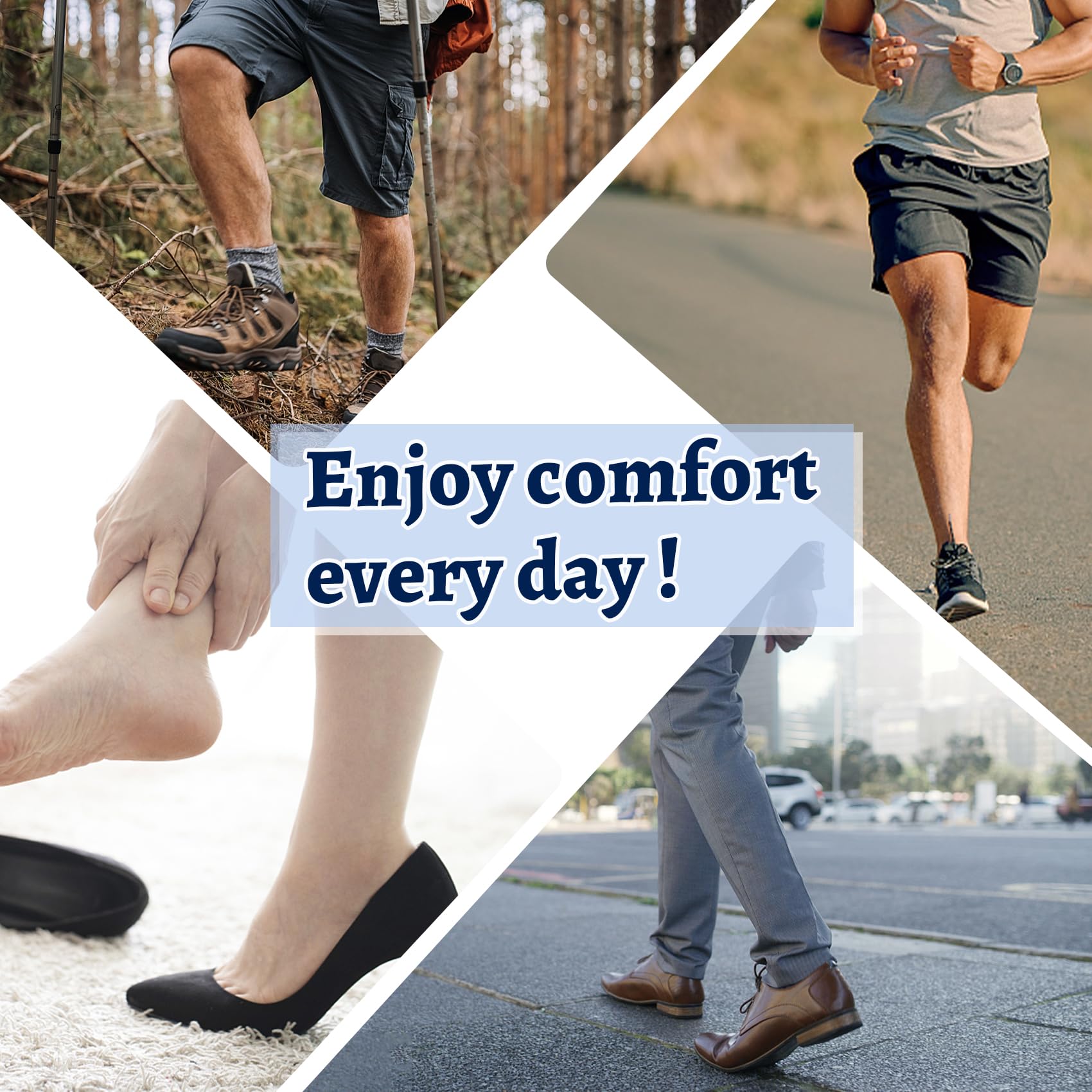 3 Pairs Silicone Gel Heel Cups for Plantar Fasciitis Relief - Shock Absorbing Heel Pads for Heel Pain, Bone Spurs & Achilles Tendon Support - Perfect for Running, Walking & Everyday Comfort