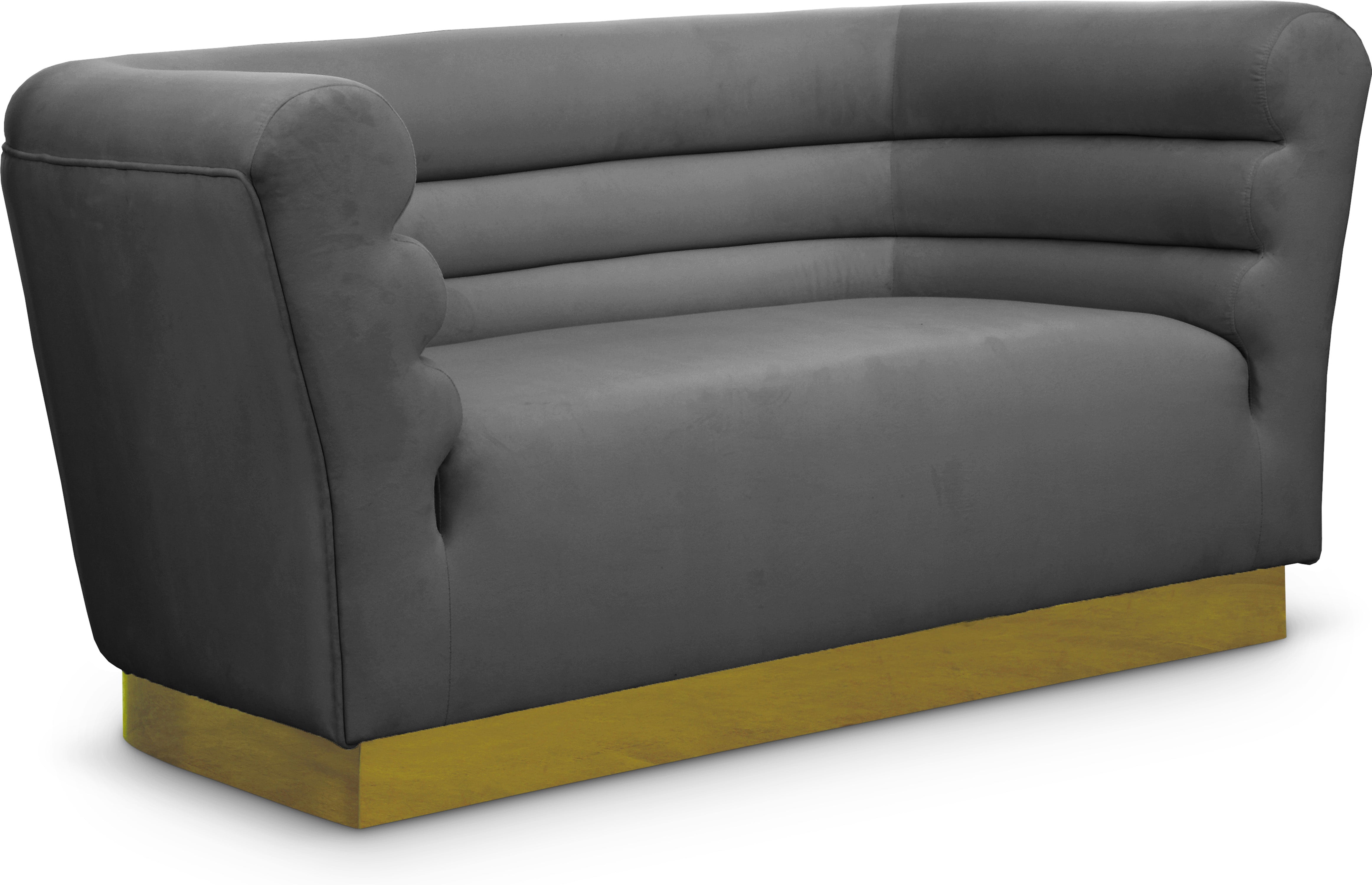 Bellini Velvet Loveseat - Modern Small Sofa for Living Room, Apartment & Office | Soft Upholstered 2-Seater Couch with Sturdy Wooden Legs | Perfect for Cozy Spaces, Small Homes & Reading Nooks