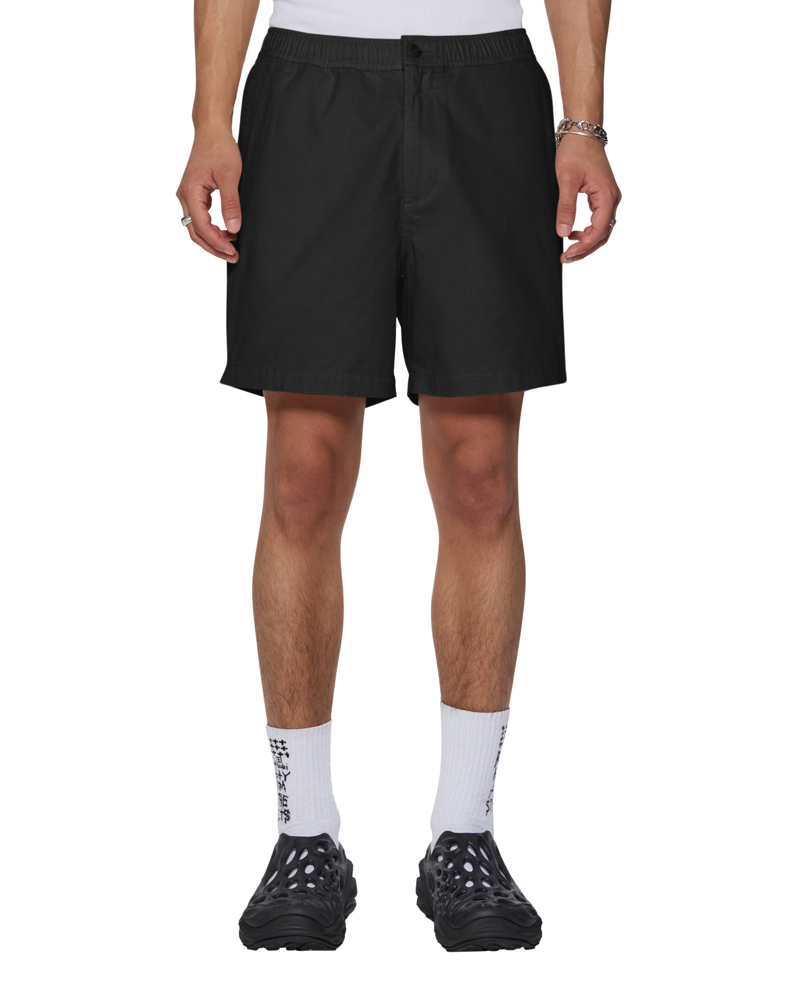Rugger Shorts for Men - Black Athletic Shorts for Running, Gym & Casual Wear - Comfortable & Durable Workout Shorts