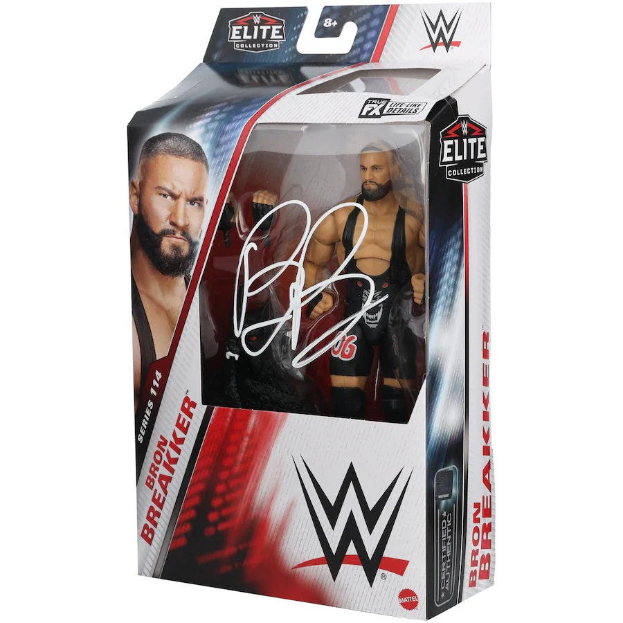 Bron Breakker Signed WWE Elite Collection Series 114 Action Figure - Authentic Autographed Wrestling Collectible - Perfect for WWE Fans, Collectors, and Display in Home or Office