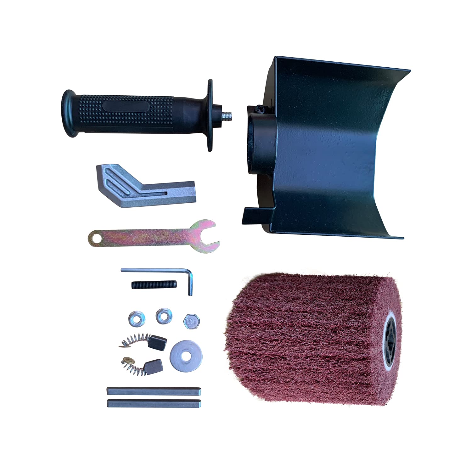 1400W Electric Burnishing Polishing Machine - 110V Wheel Polisher & Sander for Metal, Stainless Steel, Wood & Plastic - Professional Wire Drawing & Surface Finishing Tool with Auxiliary Handle - Perfect for Automotive, Metalworking & DIY Home Projects