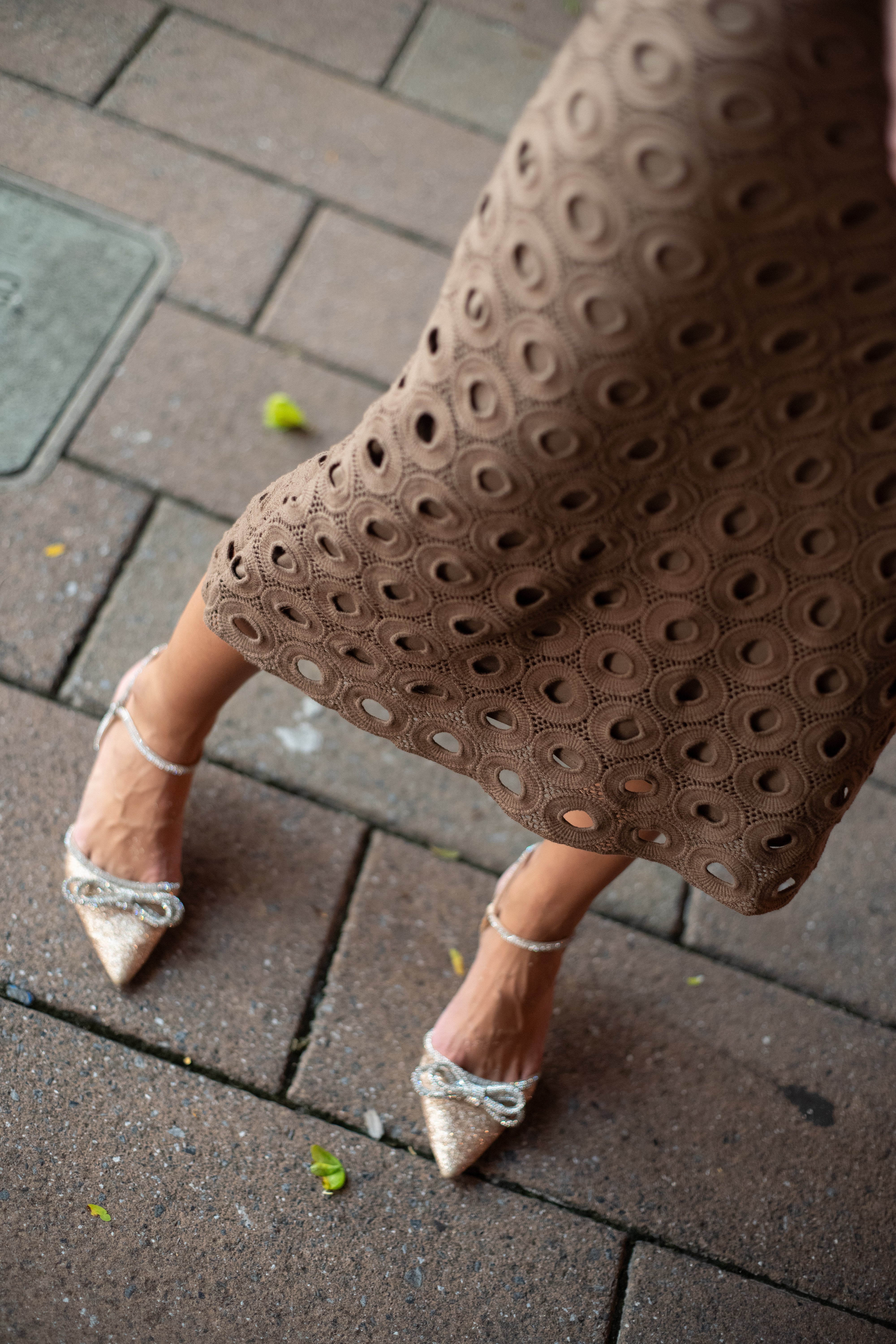 Chocolate Brown Crochet Midi Skirt for Women - Boho Summer Beach Skirt, Casual Outfit for Vacation & Date Night