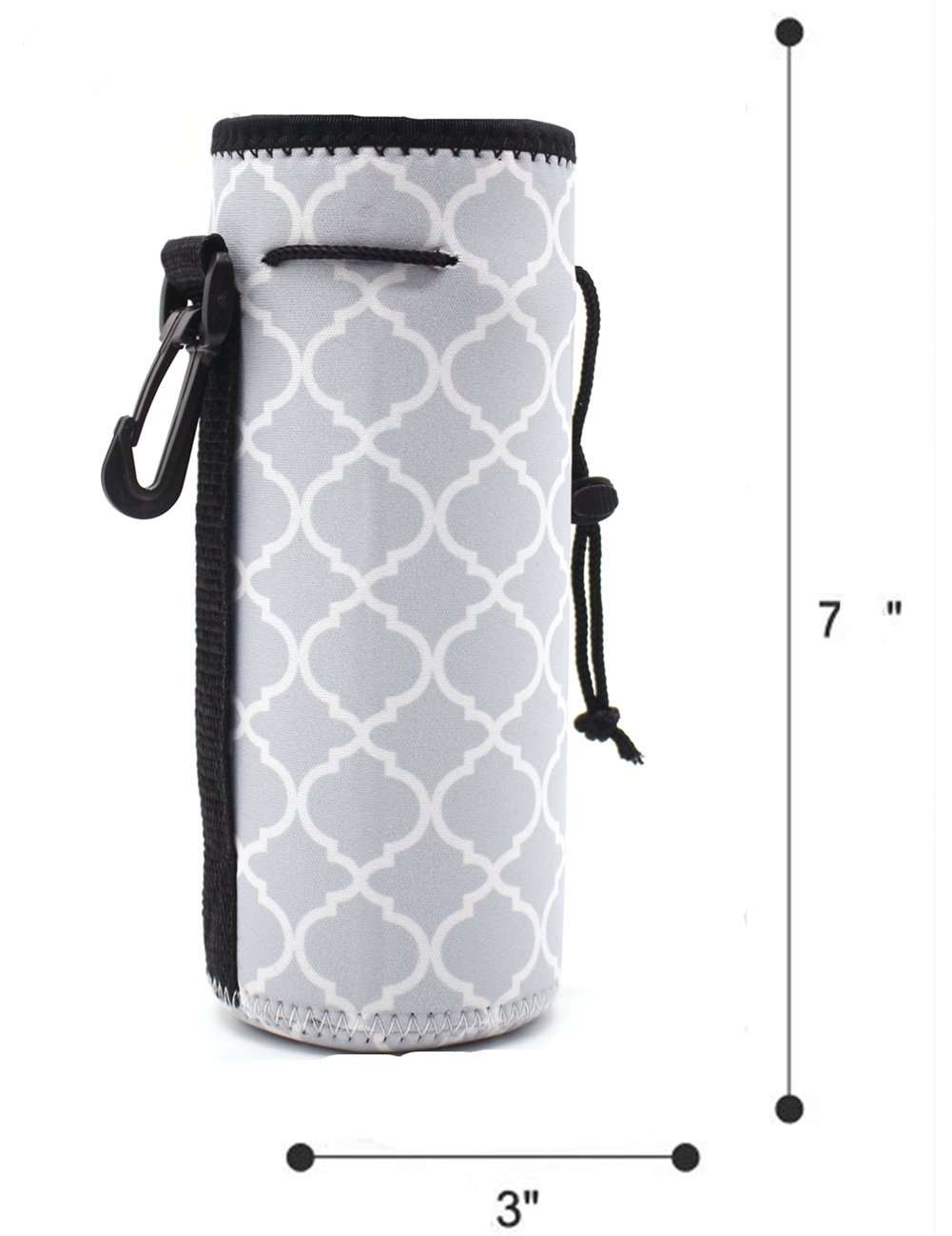 **Insulated Neoprene Water Bottle Holder Pouch - Leak-Proof Carrier for Stainless Steel, Glass & Plastic Bottles - Perfect for Gym, Hiking & Travel**