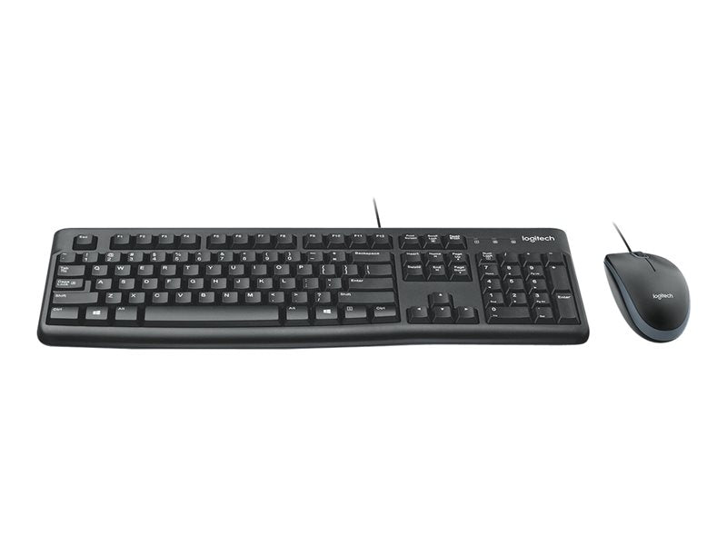 Logitech MK120 Wired Keyboard and Mouse Combo - English (US) Layout - Perfect for Home, Office & Gaming Use
