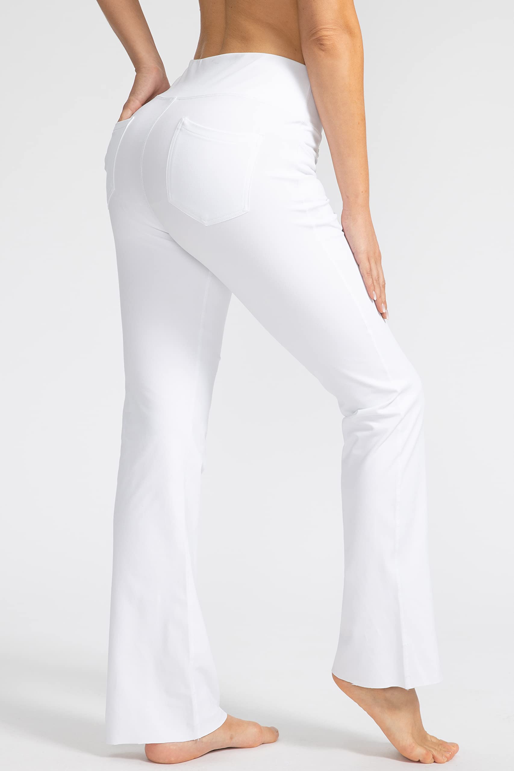 G Gradual Women's High Waist Yoga Pants with 4 Pockets - Bootcut Work Dress Pants for Office & Yoga - Perfect for Professional Wear, Workout & Casual Outfits