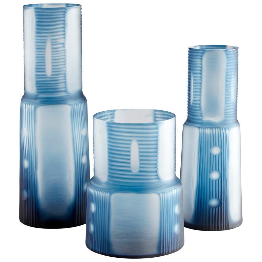 Cyan Design 11100 Olmsted Vase - Blue Ceramic Home Decor, Medium Size for Centerpieces, Table Decor & Wedding Decorations