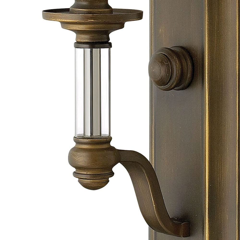 18-inch Traditional Style Metal Wall Sconce with White Fabric Shade - English Bronze Finish Interior Light Fixture (4.75