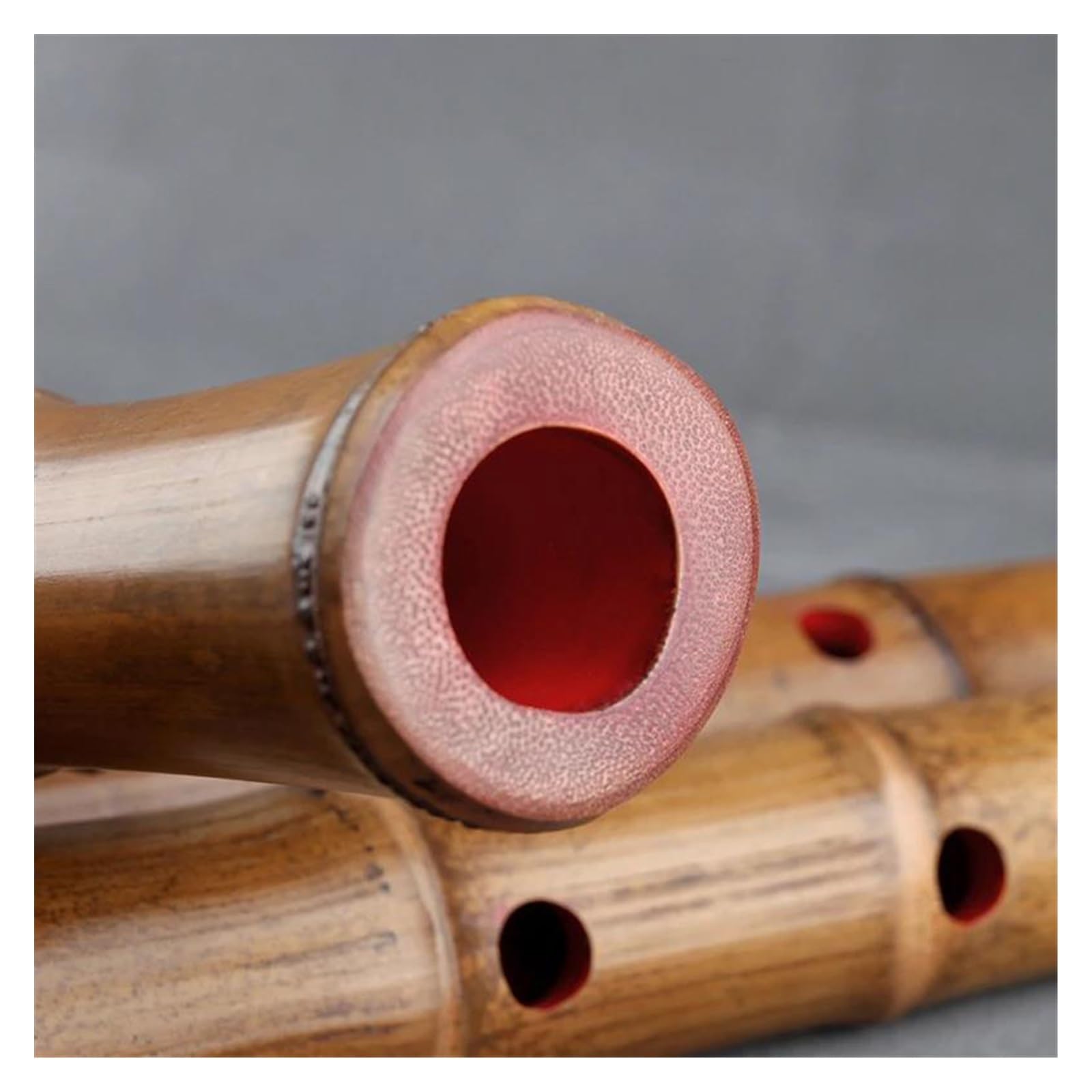 5-Hole Bamboo Flute - Traditional Wooden Vertical Wind Instrument with Root - Perfect for Meditation, Yoga, and Music Practice
