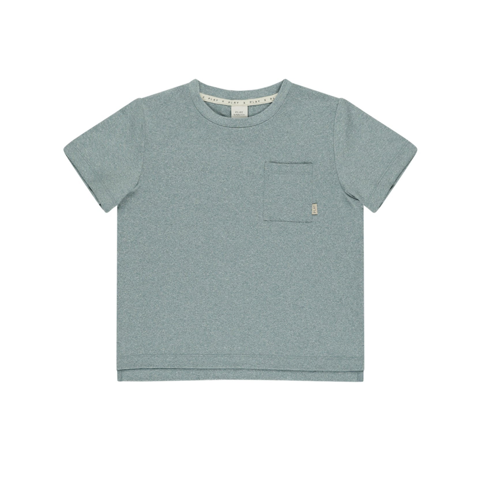 Play x Play Cove Essential Pocket Tee - Soft Heathered Ocean Blue Cotton T-Shirt for Men | Casual Wear, Weekend Outfits & Layering Essential