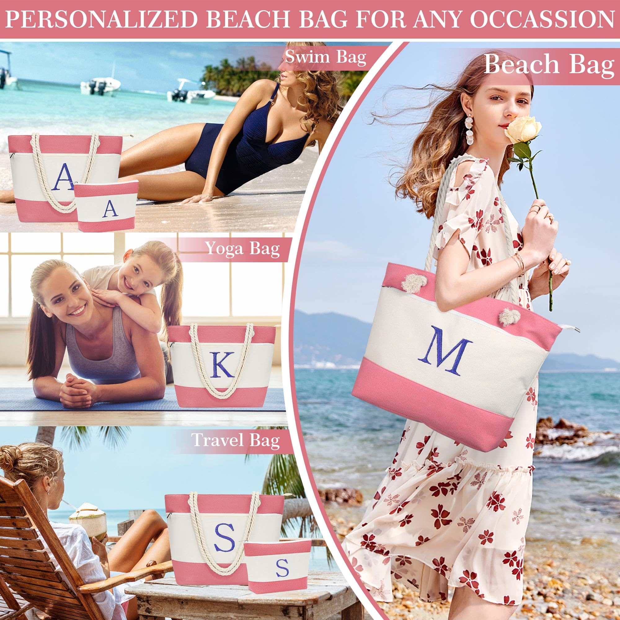 YOOLIFE Waterproof Beach Tote Bag for Women - Gift for Mom & Friends | Beach Day Essentials