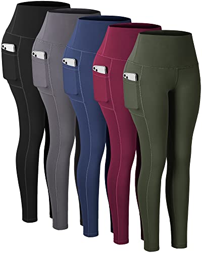 5 Packs - Black/Gray/Navy/Burgundy/Army Green