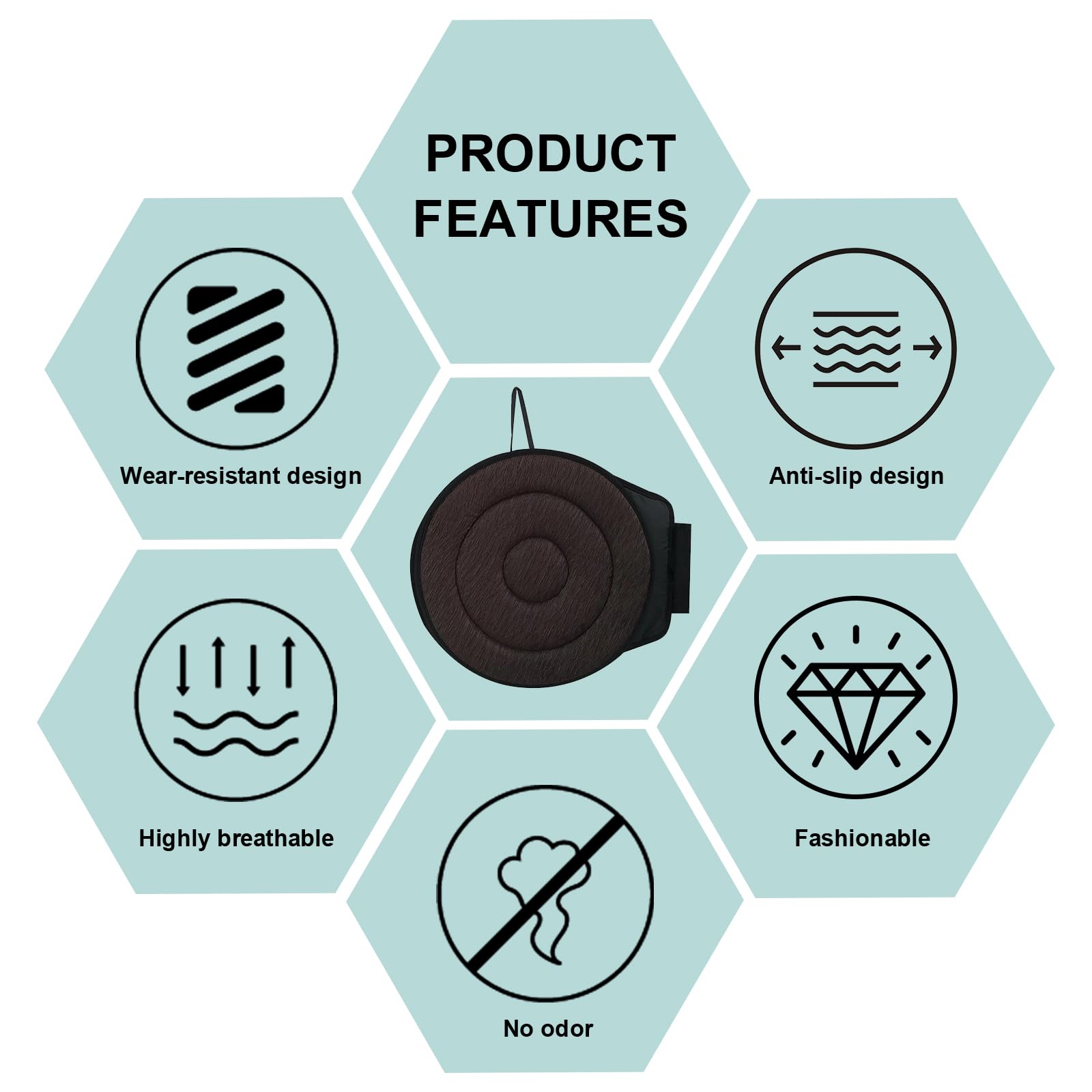 360 Degree Swivel Car Seat Cushion for Elderly & Disabled - Rotating Transfer Cushion with Non-Slip Base, Easy Turning from Bed to Wheelchair or Chair (Dark Gray) - Ideal for Home Care, Hospitals & Mobility Assistance