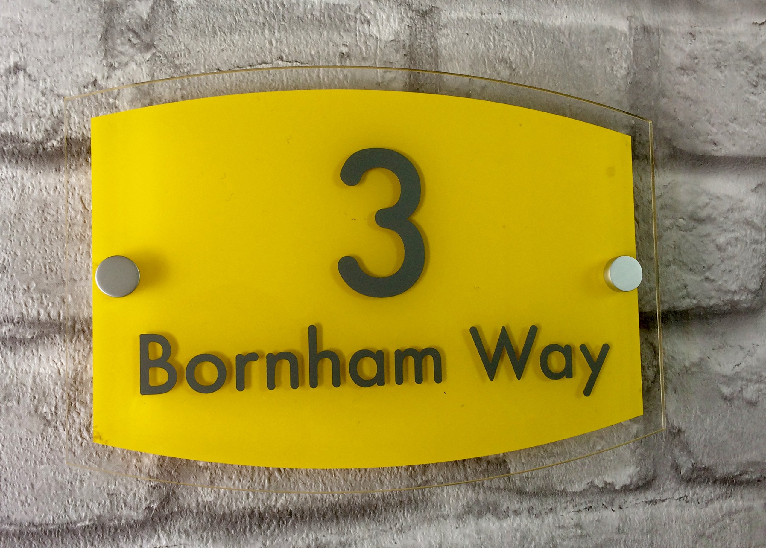 Custom Acrylic House Sign Plaque with House Number & Street Name - Modern Glass Effect Door Plaque for Home Address Display & Curb Appeal Enhancement | Perfect for Front Door, Porch, or Mailbox Decoration