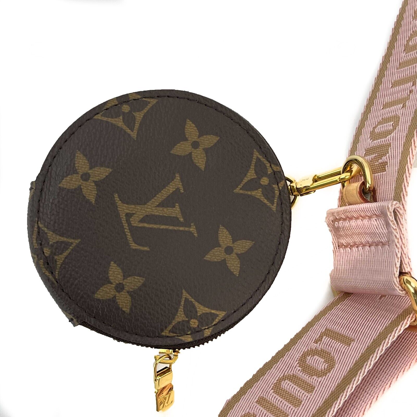 Louis Vuitton Multi Pochette Accessories Crossbody Bag - Light Pink & Brown Monogram Canvas | Perfect for Everyday Use, Travel & Fashion Outfits