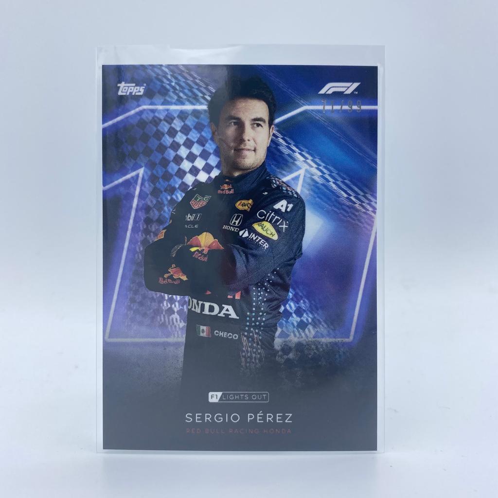 Sergio Perez F1 Racing Driver Blue Parallel Collectible Card - Perfect for F1 Fans, Collectors, and Sports Memorabilia Enthusiasts