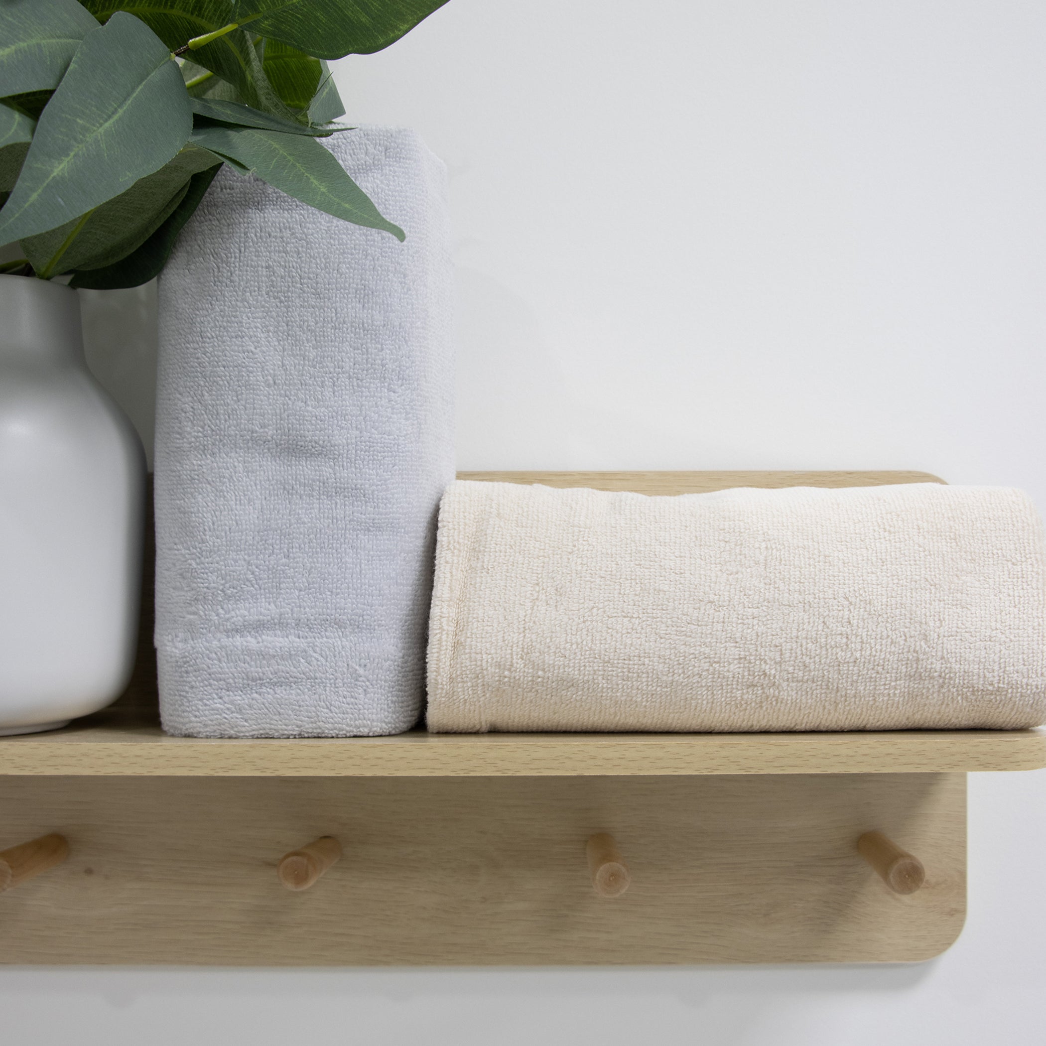 Premium Nordic 2-Pack Bath Towels - Soft & Absorbent Grey & Sand Set for Spa, Beach & Luxury Bathroom Decor