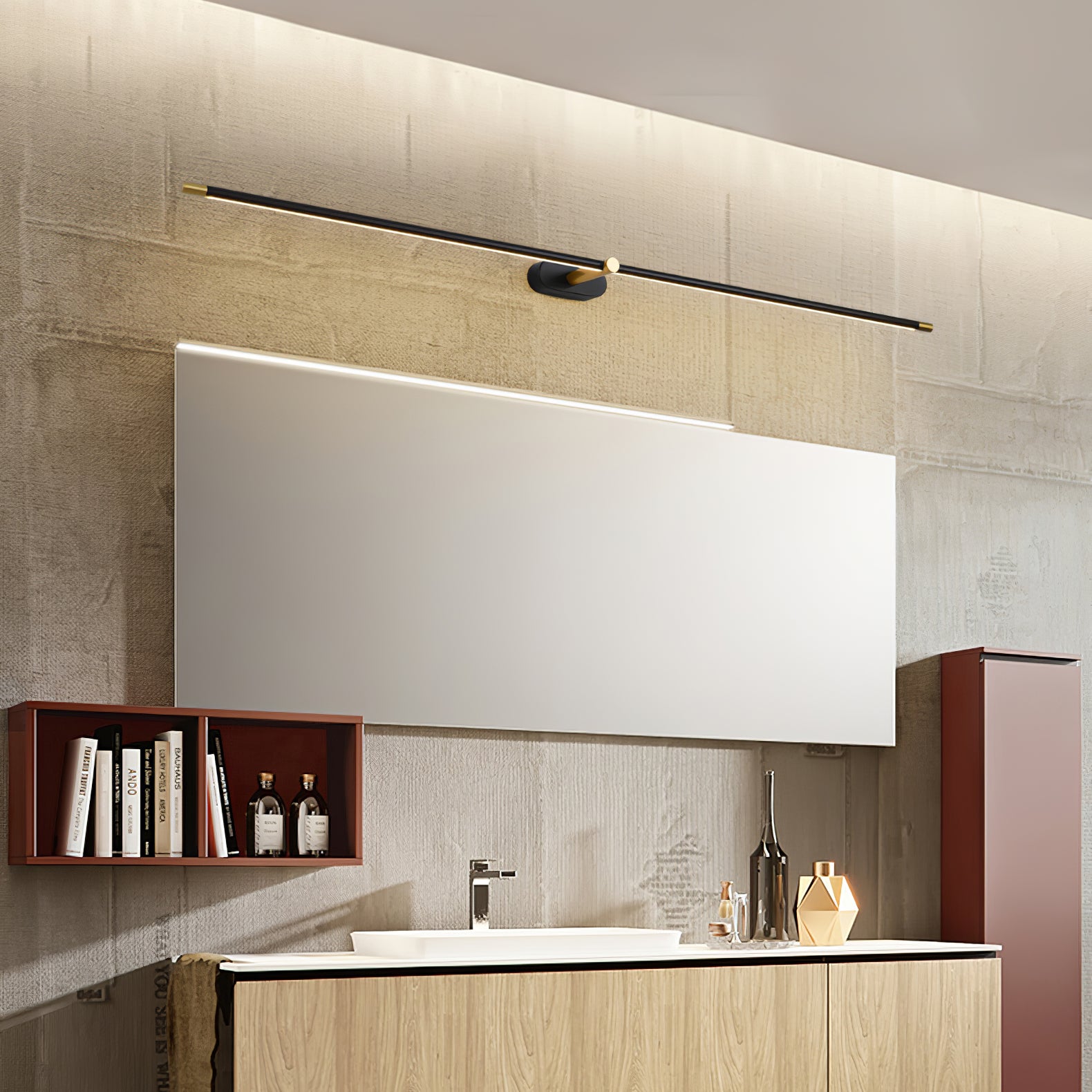 Minimalist Linear Plug-in Wall Lamp - Modern LED Night Light for Bedroom, Living Room & Hallway - Perfect for Ambient Lighting & Decor