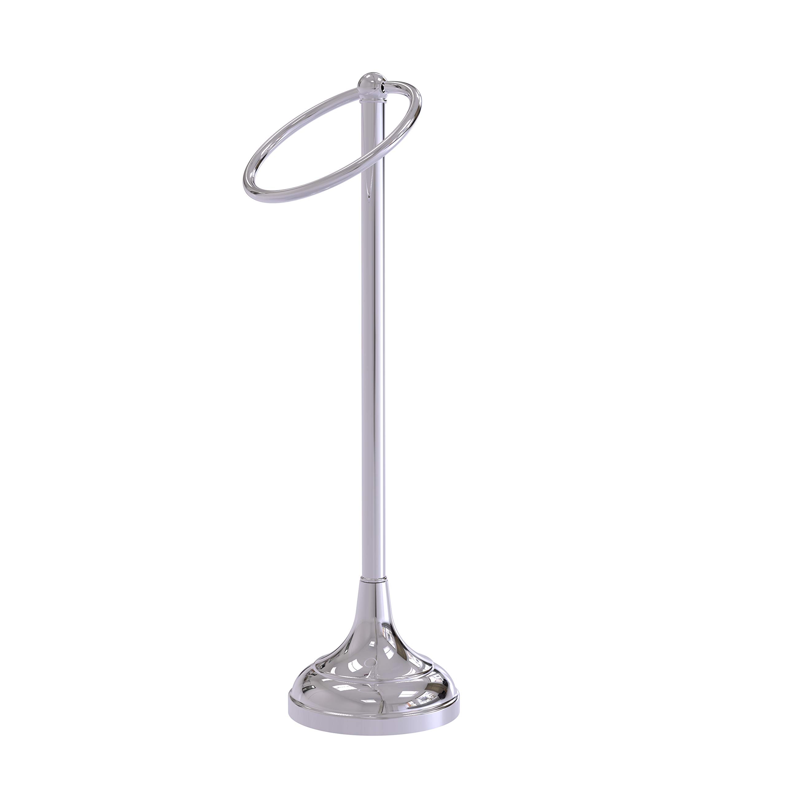 Allied Brass TR-10 Vanity Top 1 Ring Guest Towel Holder, Polished Chrome - Perfect for Bathroom, Powder Room & Guest Bath Decor