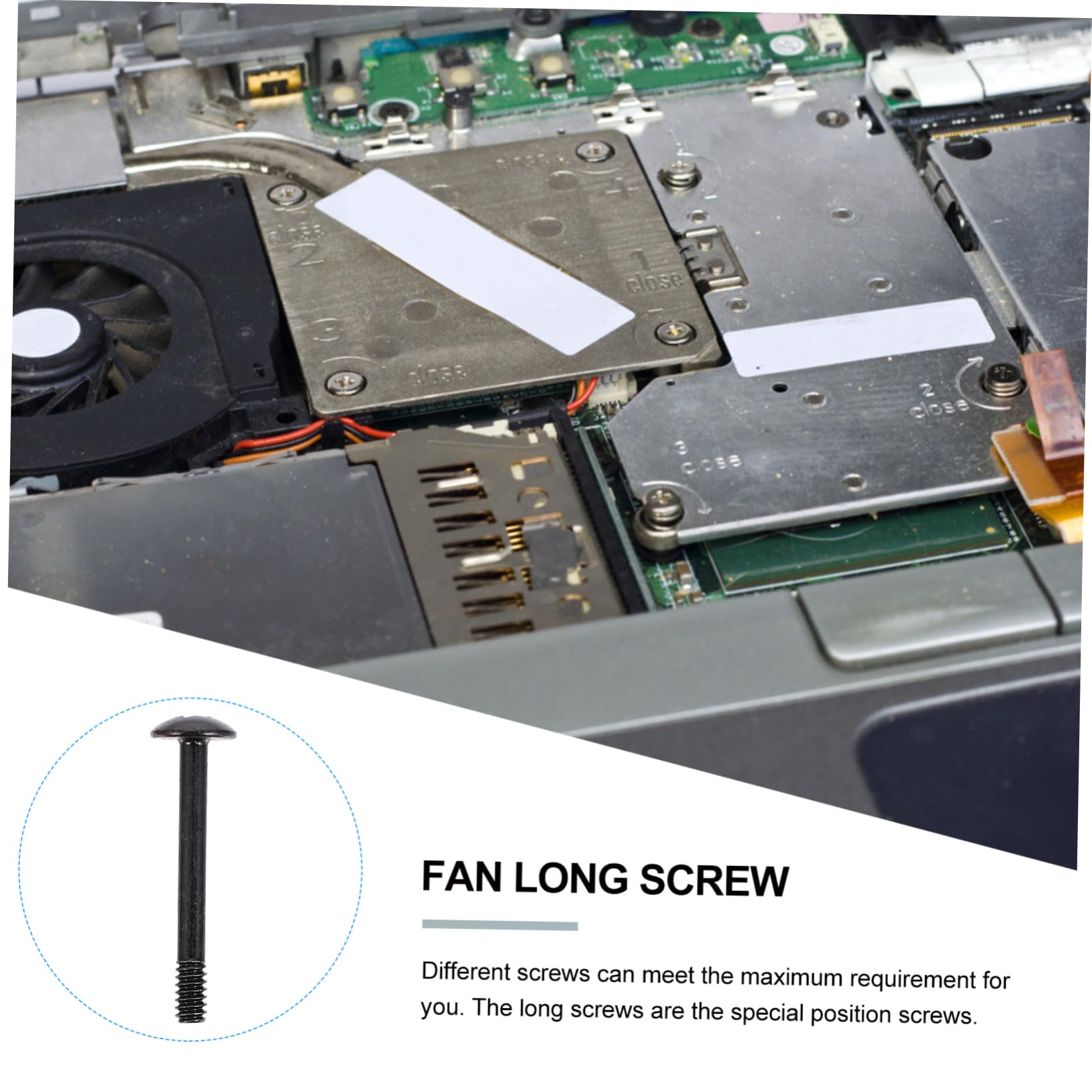 Uonlytech 50pcs Metal PC Fan Screws - Round Head Computer Case Cooler Fan Mounting Screws for PC Assembly & DIY Computer Builds | Perfect for Gaming PC, Workstation & Server Cooling System Installation