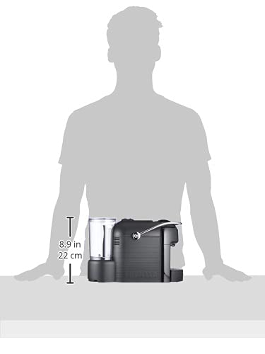 Lavazza A Modo Mio Jolie & Milk Black Coffee Machine, 1710W, Single-Serve, ABS Plastic, Black - Perfect for Home & Office Espresso Brewing
