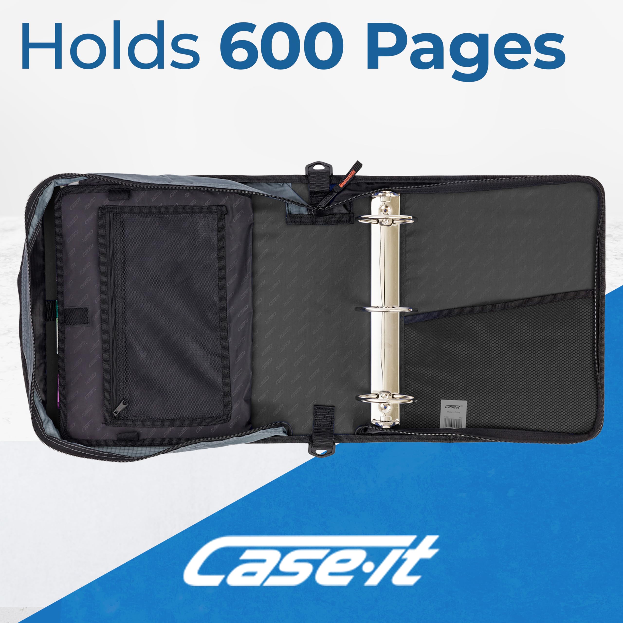 Case-it Mighty Zip Tab Zipper Binder - 3
