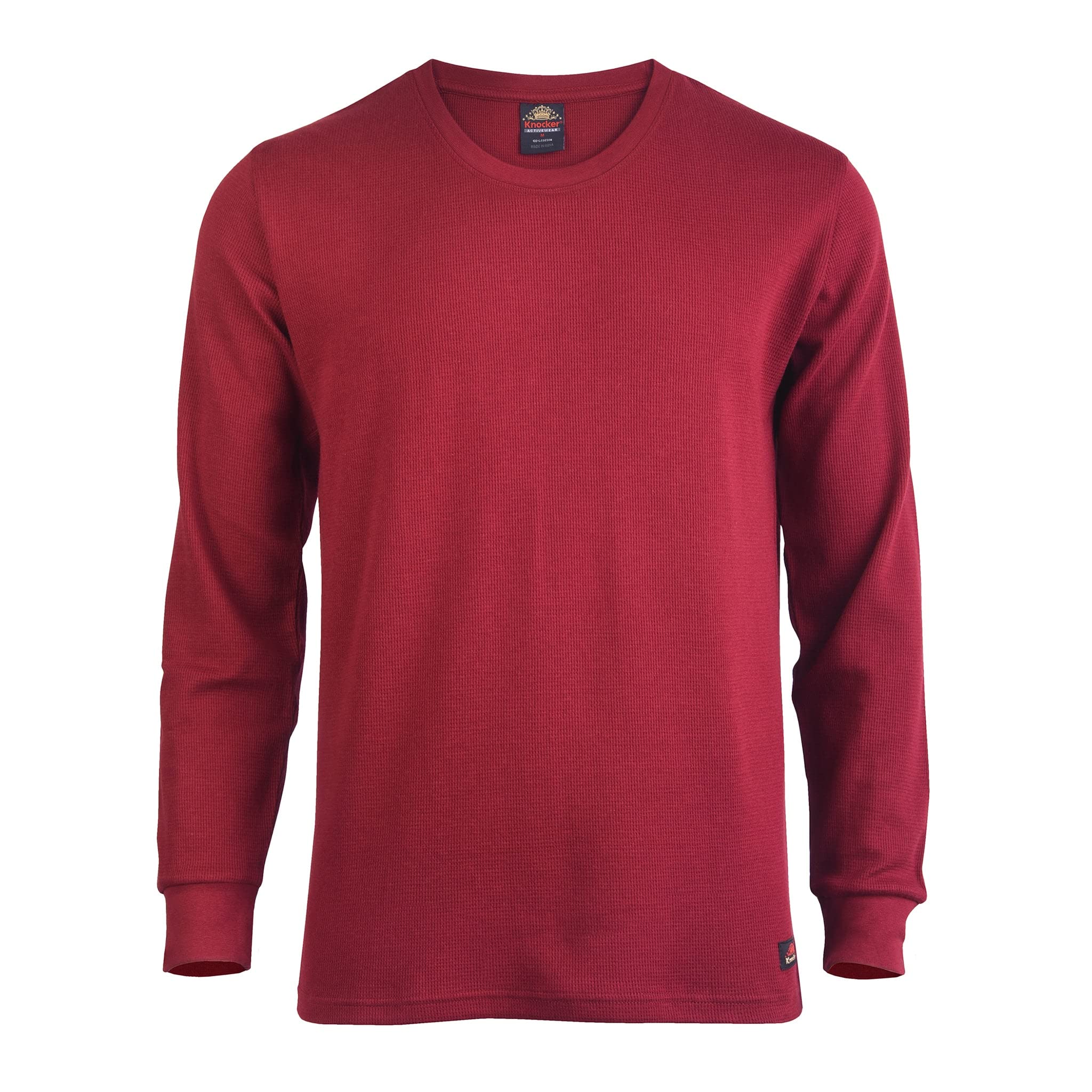 Men's Mid Weight Waffle Thermal Shirt - Long Sleeve Henley for Cold Weather - Comfortable Base Layer for Hiking, Camping & Outdoor Activities