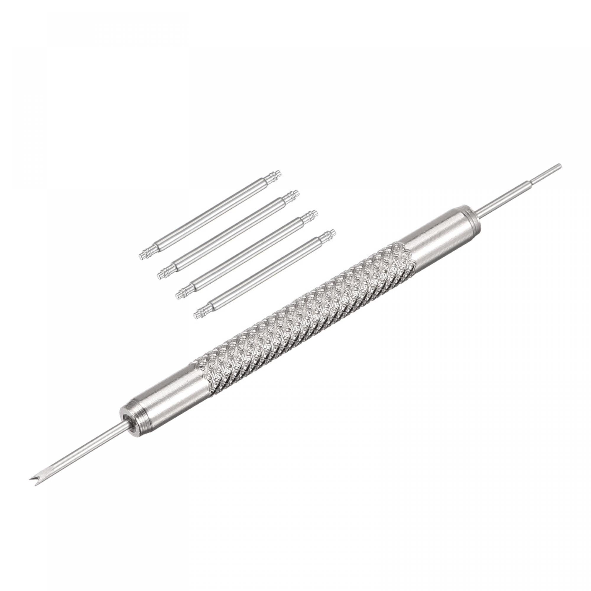 uxcell 24mm Stainless Steel Watch Band Pins Replacement Kit - 4Pcs Spring Bars with 1.8mm Spring Bar Removal Tool | Compatible with Most Watches, DIY Watch Repair & Maintenance