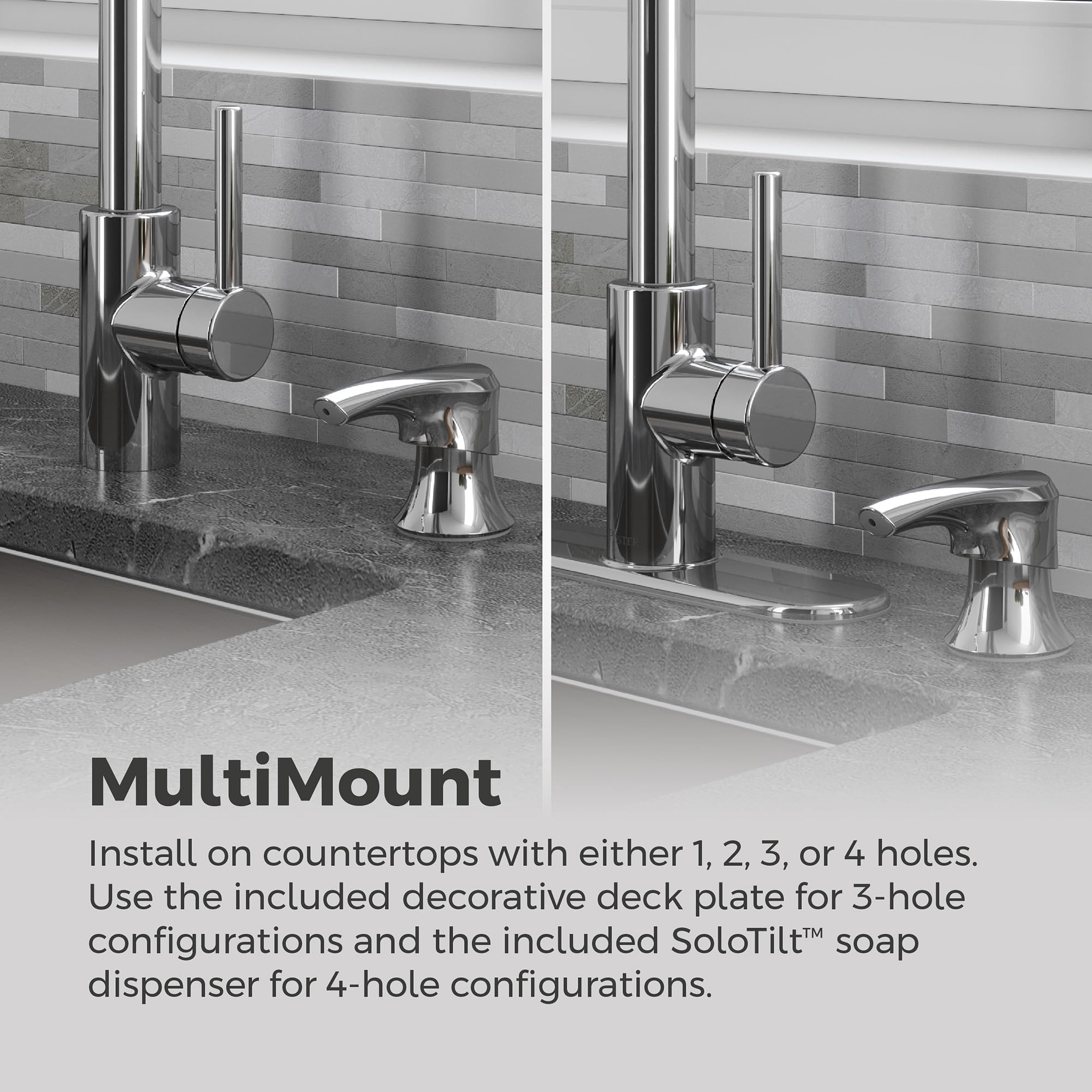 Pfister Zanna Single Handle High Arc Kitchen Faucet with Pull Down Sprayer & Soap Dispenser - Polished Chrome Finish (Model F5297ZNRC) - Perfect for Modern Kitchens & Food Prep Stations
