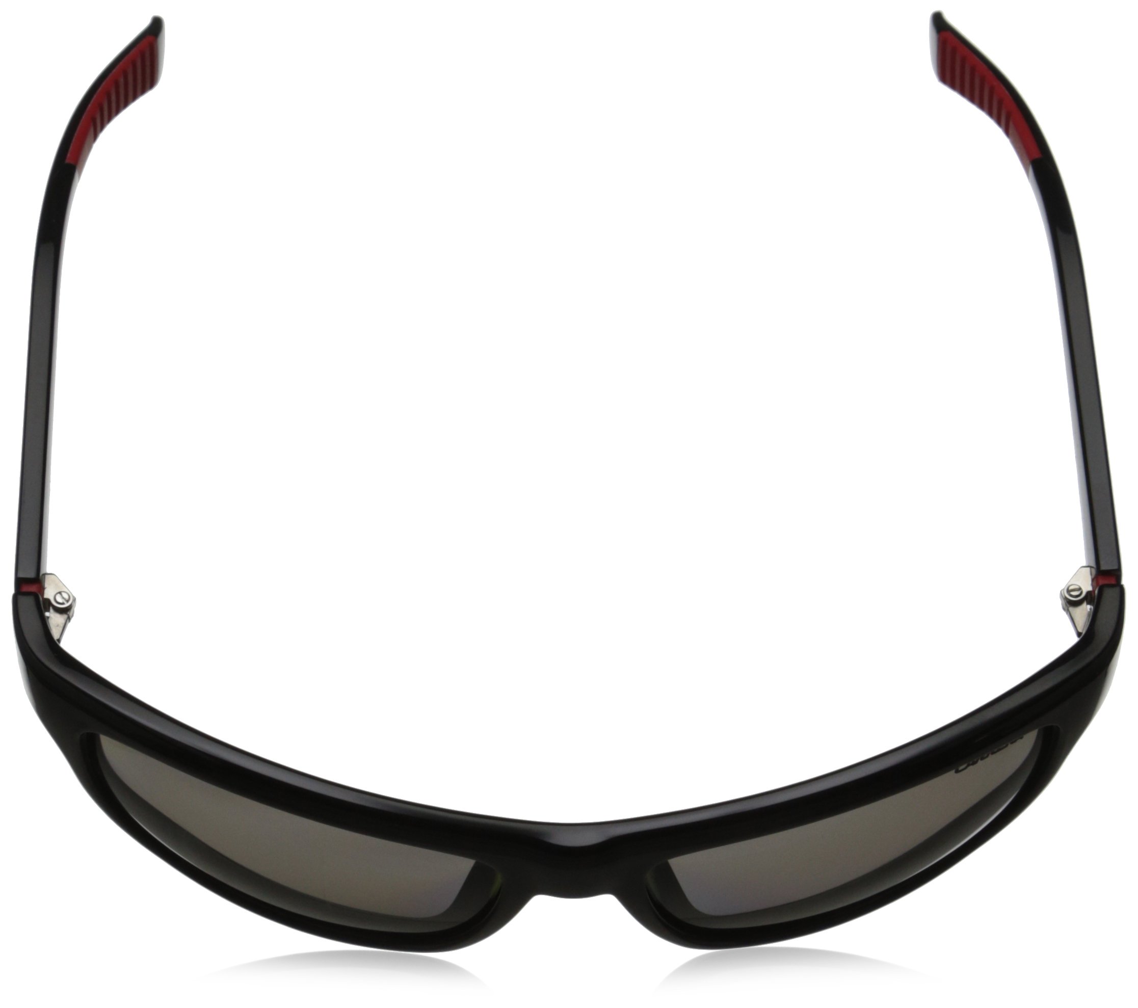Carrera CA8013/S Polarized Sunglasses - Shiny Black & Gray Rectangular Frame (58mm) | UV Protection & Anti-Glare for Driving, Outdoor Sports & Fashion | Safilo Group