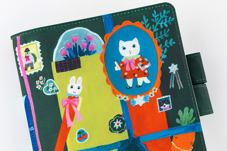 Hobonichi Techo 2025 Planner - Yumi Kitagishi Letter A5 Cousin Size Cover Only | Daily Journal, Bullet Notebook & Organizer | Perfect for Work, School & Creative Planning
