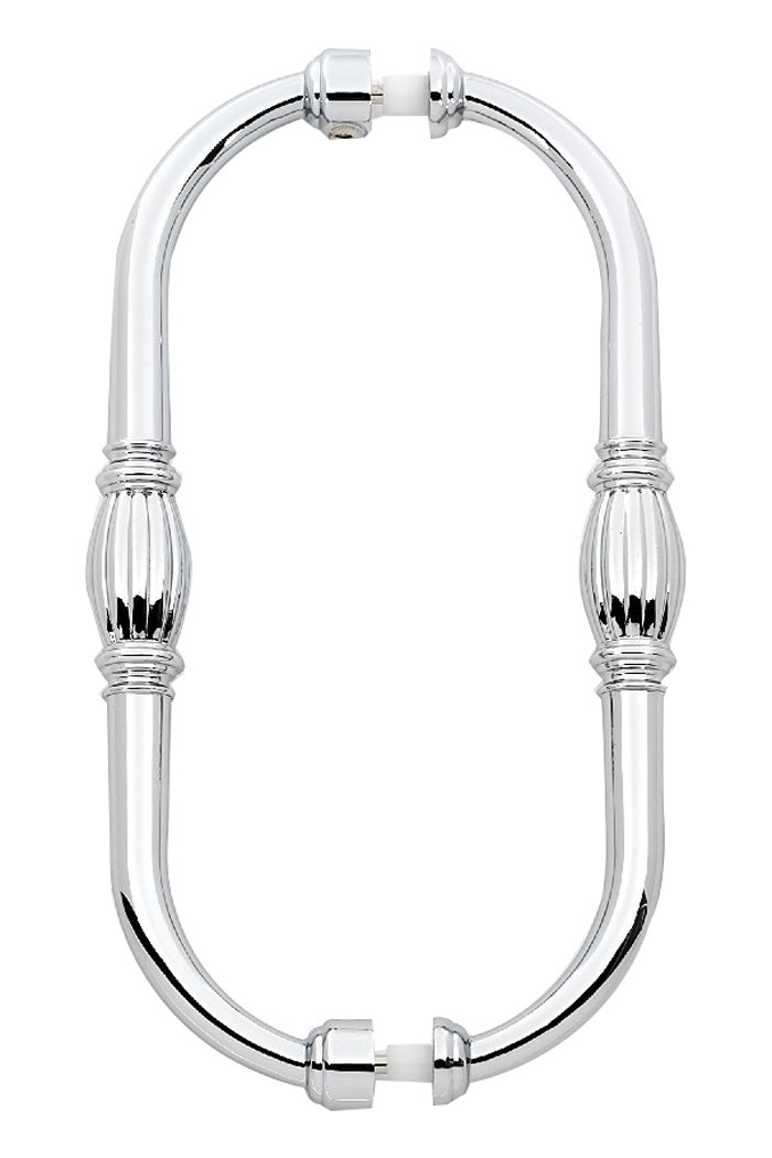 G234-8-PC Back-to-Back Traditional Tuscany Cabinet Pulls, Polished Chrome - Perfect for Kitchen Cabinets, Bathroom Vanities & Furniture Hardware