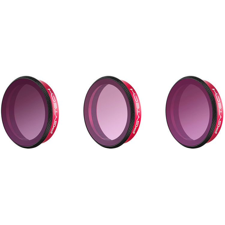 PGYTECH Osmo Action ND PL Filter Gradient Set - ND8, ND16, ND32 (Professional) for Cinematic Drone & Action Camera Photography - Perfect for Outdoor Adventures, Travel Vlogging, and Landscape Filming