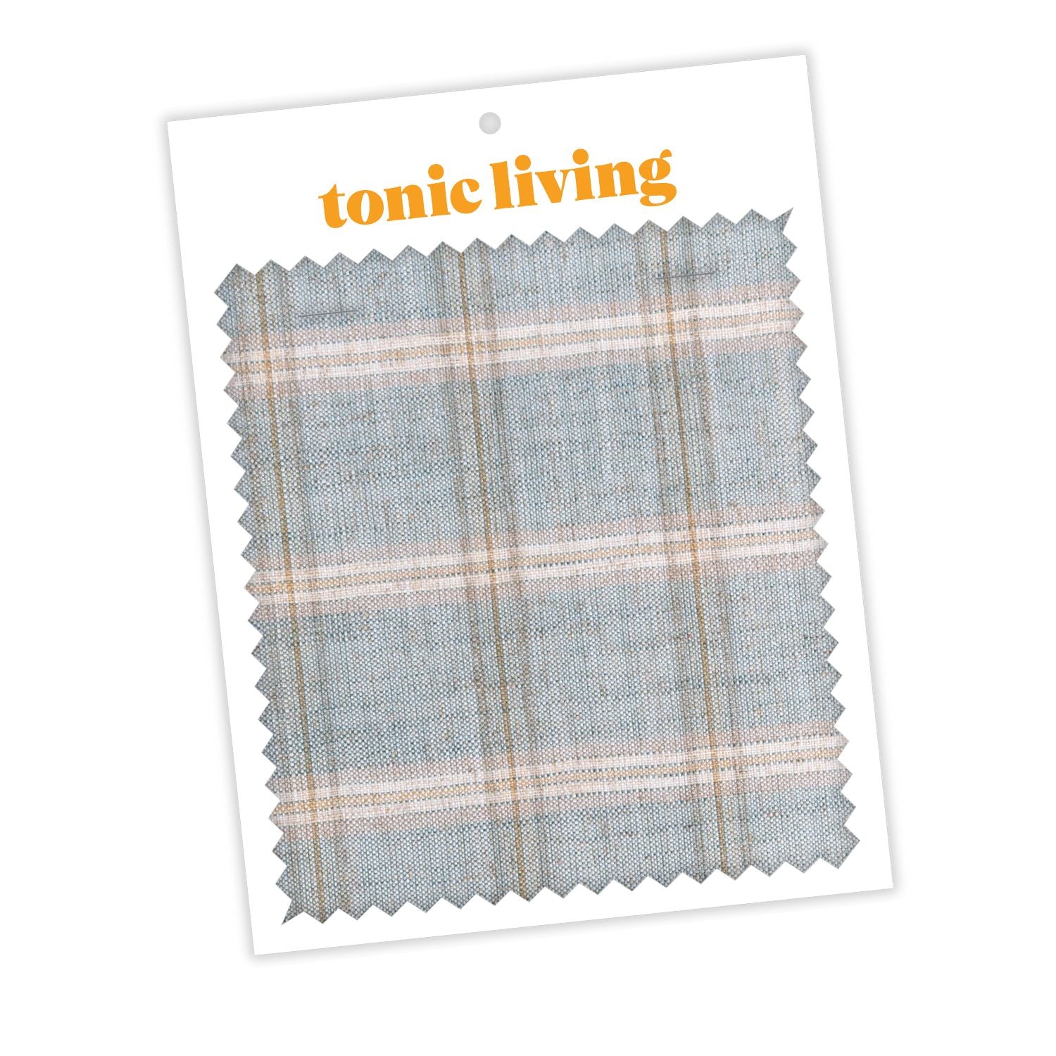 Nantucket Plaid Fabric Swatch - Premium Ocean-Inspired Textile for Quilting, Upholstery & Home Decor
