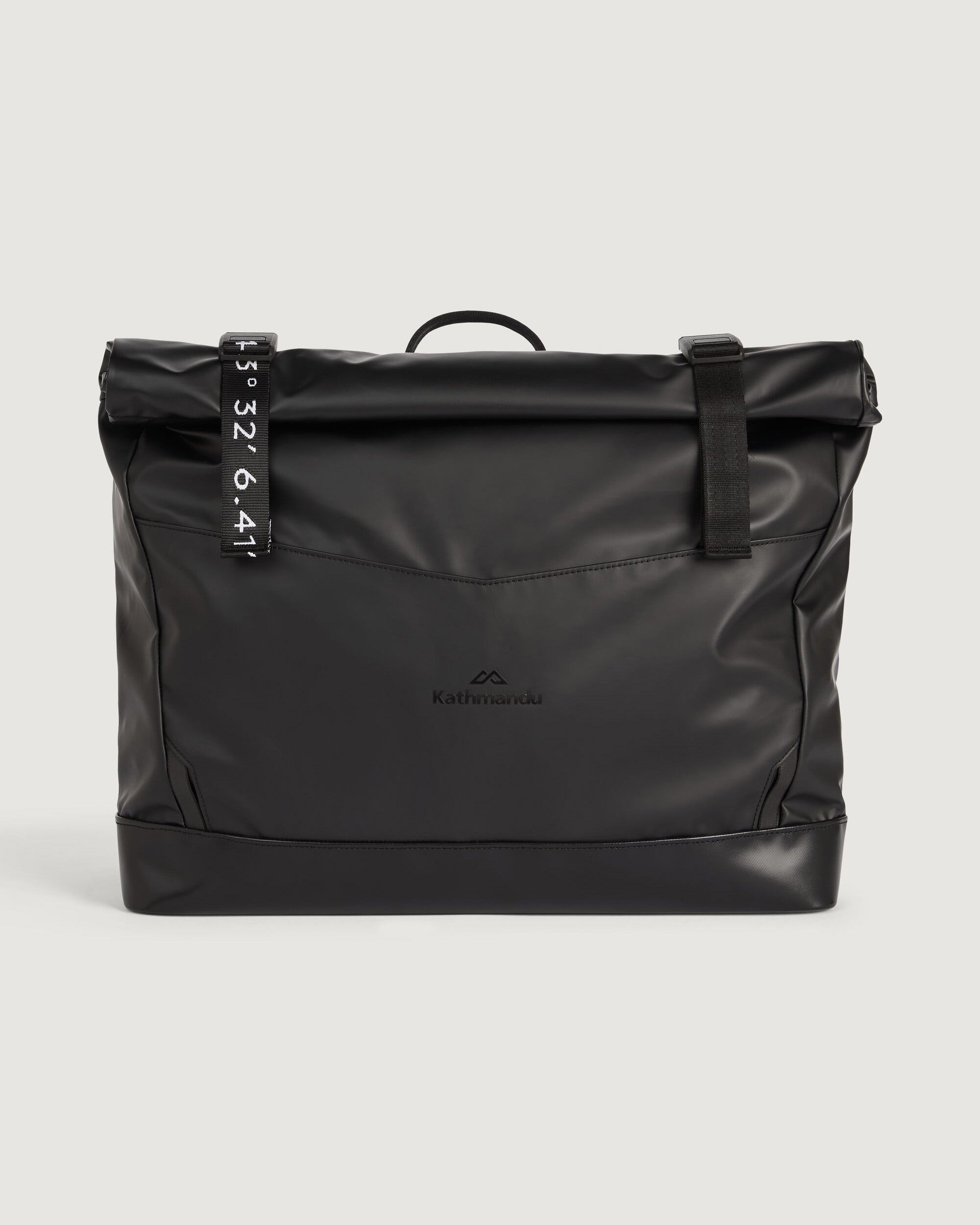 Amphi Roll Top Messenger Bag 15L Waterproof Backpack - Black Stingray Design for Men & Women - Perfect for Commuting, Travel & Outdoor Adventures