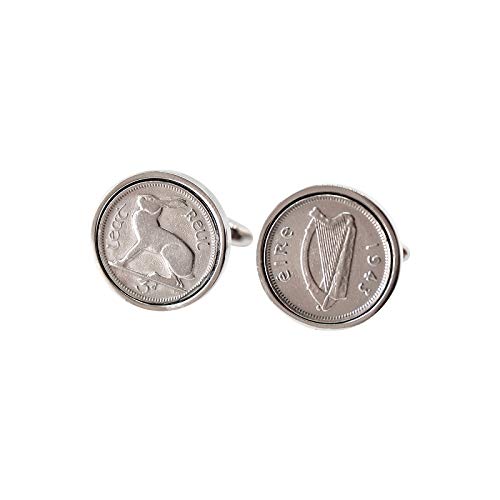 Elegant Irish Coin Cufflinks - Perfect Birthday & Anniversary Gift for Men - Ideal for Weddings, Formal Events & Business Occasions