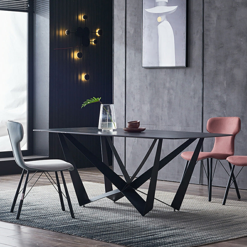 Premium CELINE Sintered Stone Dining Table 180cm - Modern Black Kitchen Table for Dining Room, Restaurant & Outdoor Entertaining