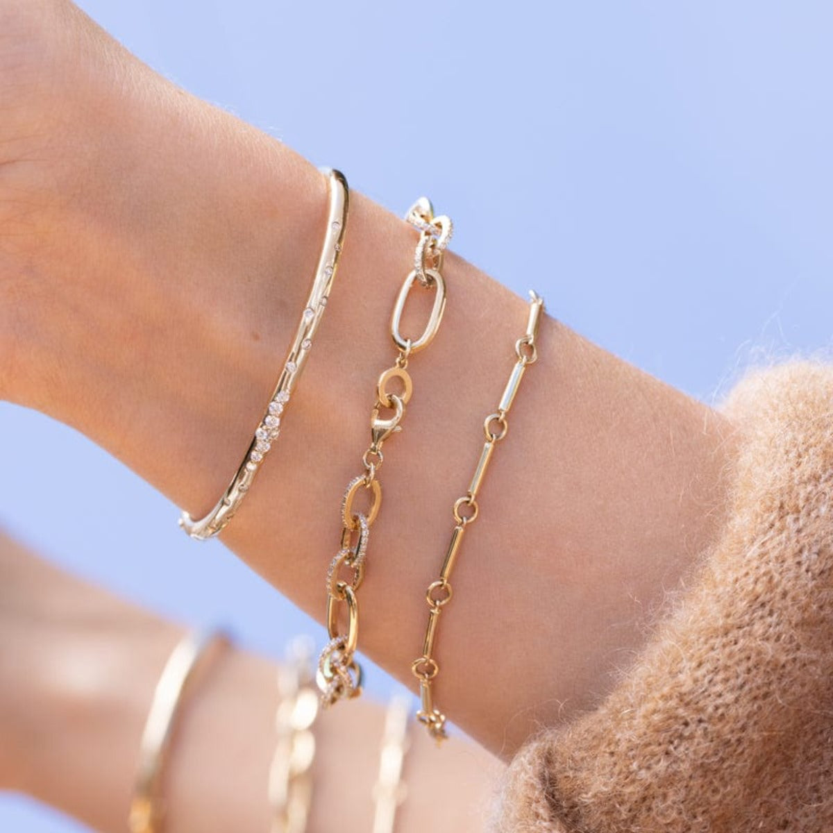 Elegant Diamond Stardust Bracelet for Women - 14K Gold Plated Cubic Zirconia Tennis Bracelet | Perfect for Weddings, Anniversaries & Special Occasions