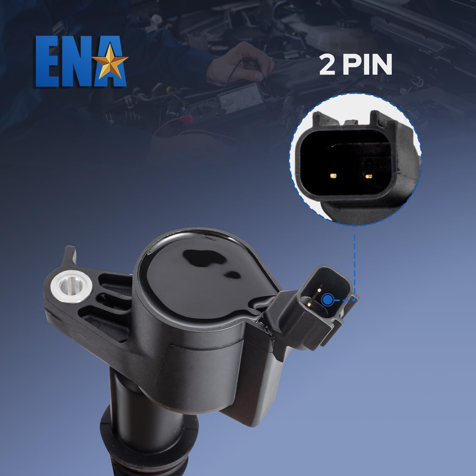 8 Pack ENA Straight Boot Ignition Coil Set - Compatible with Ford F-150, Lincoln Expedition, Explorer, Super Duty, Mustang 4.6L 5.4L 6.8L V8 Engines - Replacement for DG511 C1541 FD508 - Perfect for Engine Tune-ups & Performance Upgrades