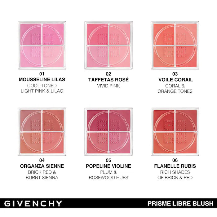 Givenchy Prisme Libre Loose Powder Blush - 12H Radiance & Long-Lasting Wear for Flawless Makeup | Perfect for Day to Night Glow & Special Occasions
