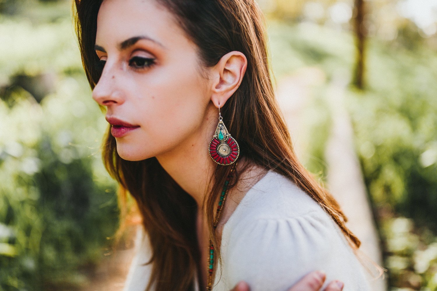 Handmade Tibetan Style Annapurna Earrings - Boho Ethnic Jewelry for Women - Perfect for Festivals, Travel & Boho Fashion