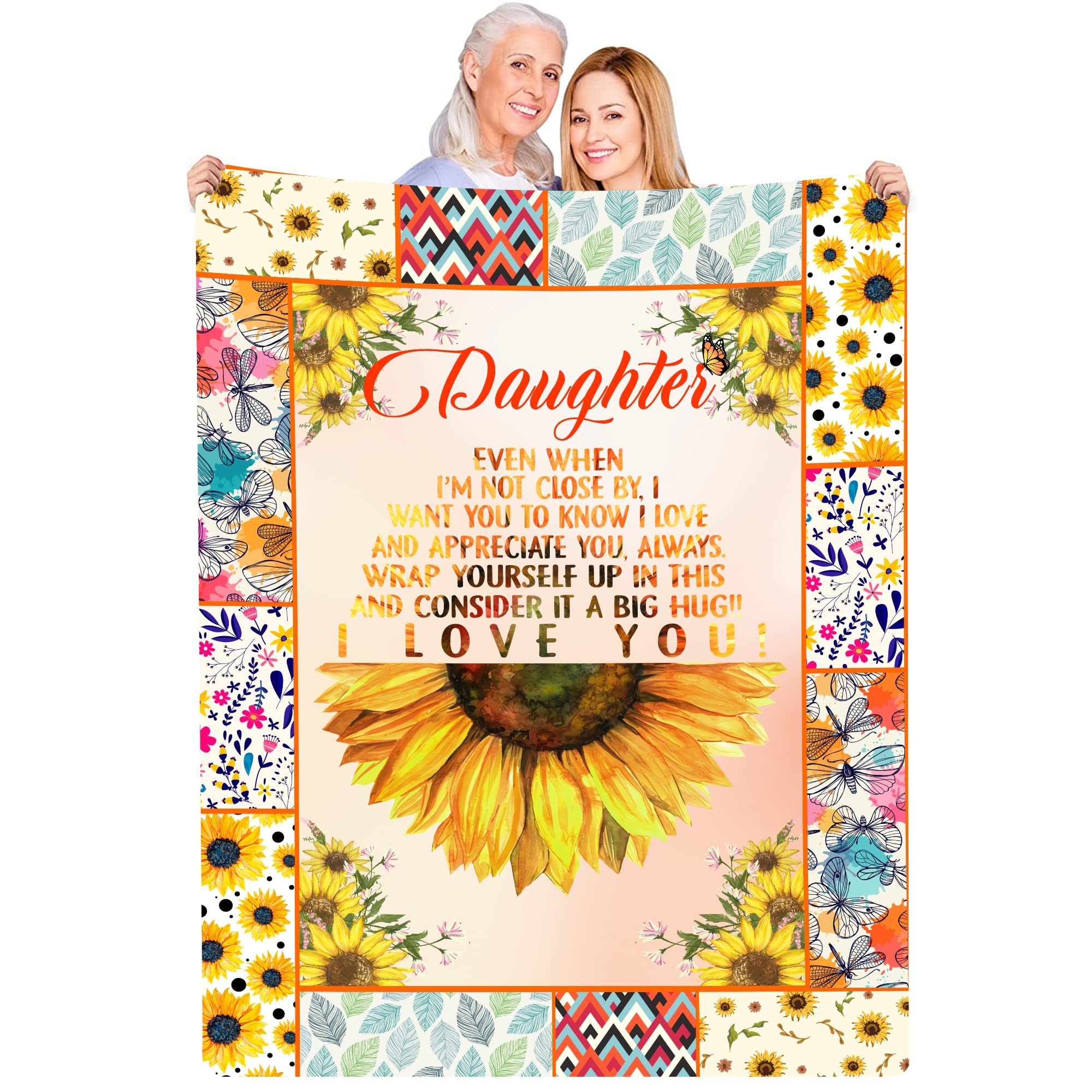 Sherpa Blanket 50x60 - Cozy Gift for Daughter from Mom | Soft & Warm Throw for Bed, Couch, or Travel | Perfect Birthday, Christmas & Special Occasion Present