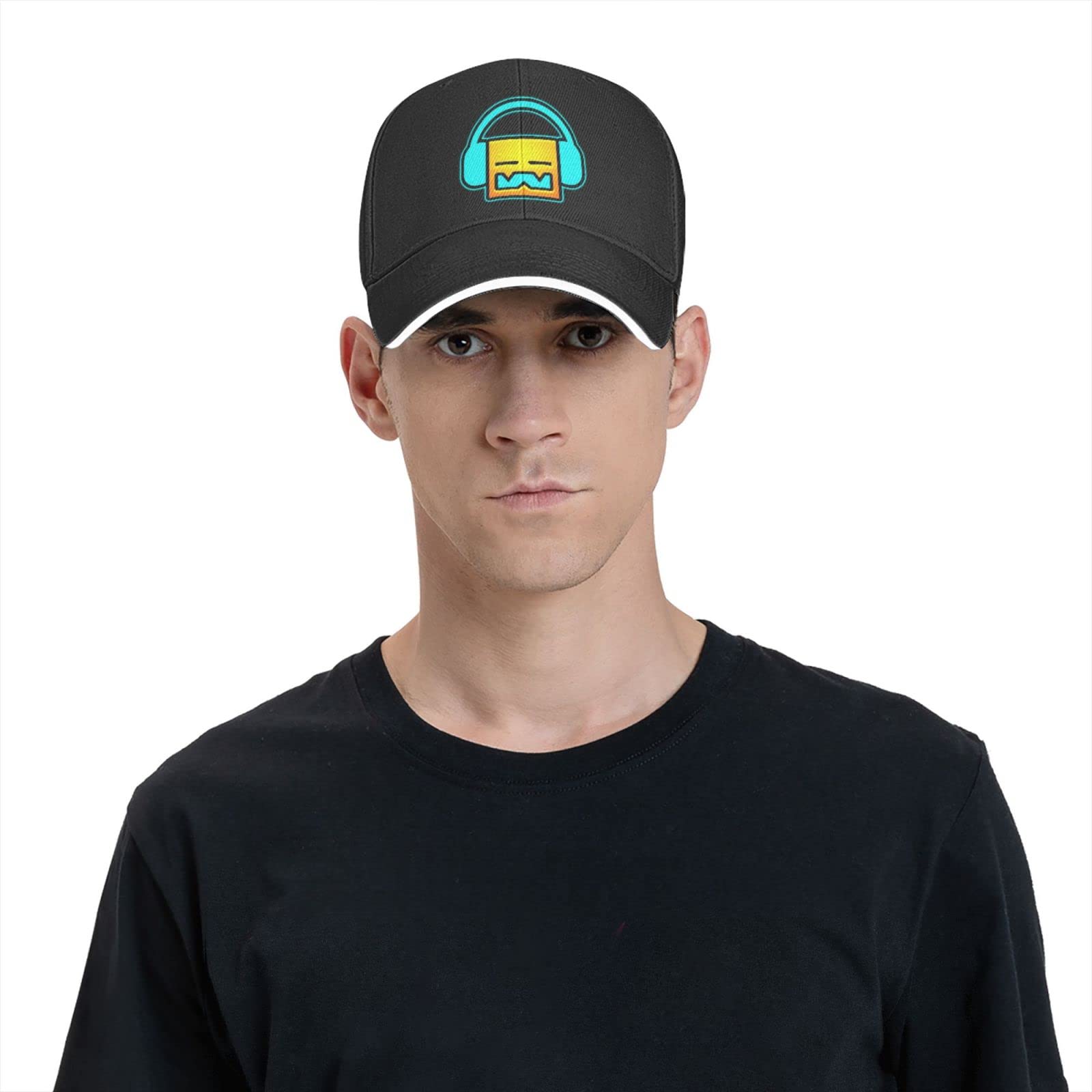 Geometry Dash Baseball Cap - Adjustable Sport Hat for Men & Women | Trucker Dad Hat with Snapback Closure | Casual Sun Headgear for Outdoor Activities, Gaming & Daily Wear - Black