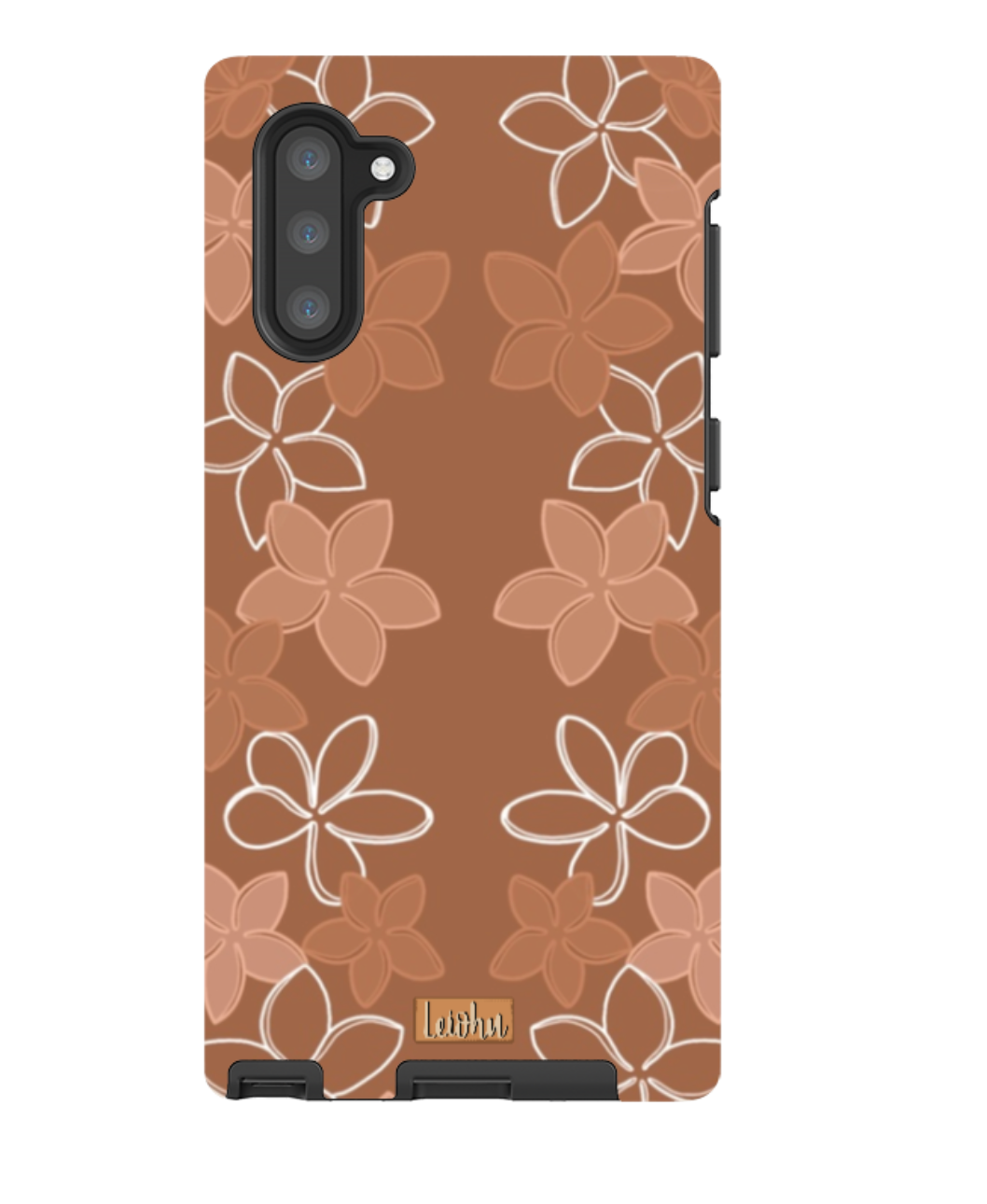 Hawaiian Pua Melia Lei Flower Garland - Mocha Brown for Samsung Note Phone Case - Perfect for Luau Parties, Beach Weddings & Hawaiian Themed Events