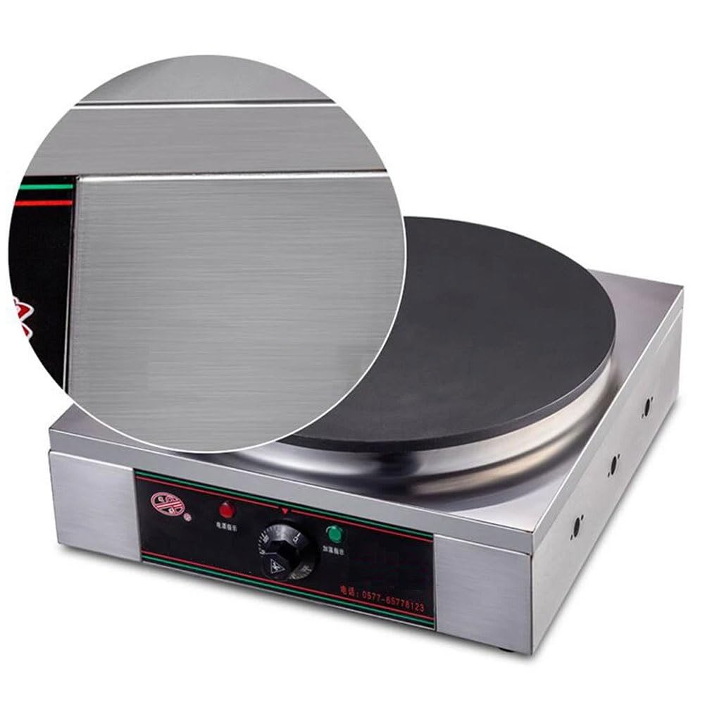 Electric Pancake Maker - Stainless Steel Non-Stick 39cm Griddle with Temperature Control | Automatic Pancake & Crepe Maker for Home, Restaurant, Breakfast, Brunch | Perfect for Family Gatherings & Commercial Kitchens