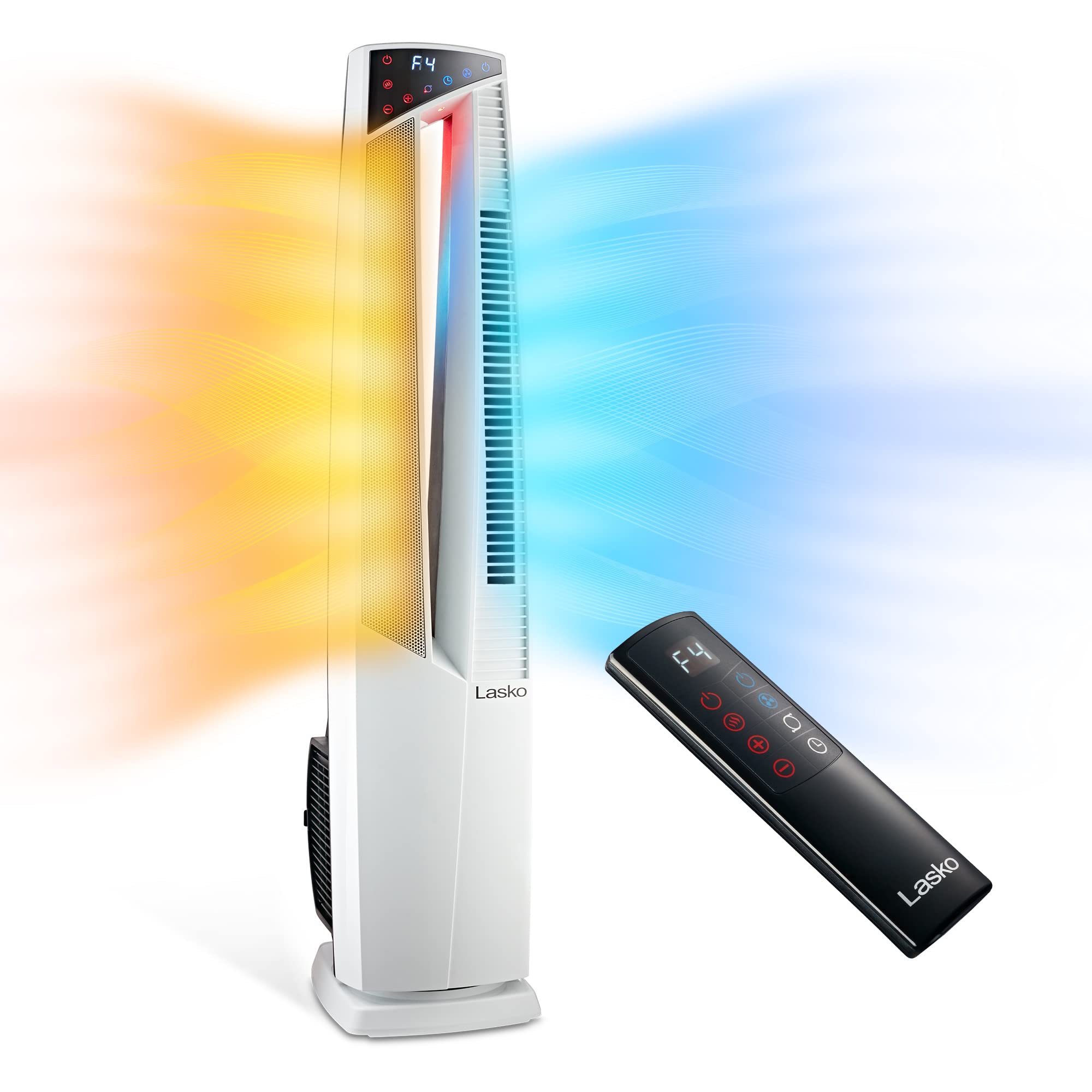 Lasko Oscillating Hybrid Fan & Ceramic Tower Space Heater Combo - Perfect for Year-Round Home & Office Comfort