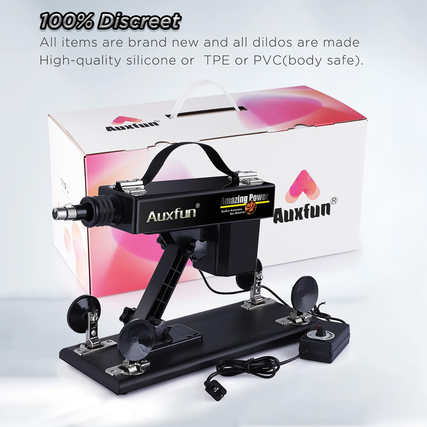 AUXFUN Automatic Thrusting Sex Machine with Bluetooth App Control - 6 Attachments for Women, Remote Control Adult Toy for Couples & Solo Play - Perfect for Bedroom Fun & BDSM Exploration