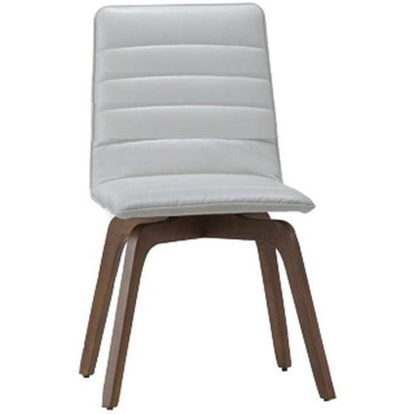 Volente Modern Dining Chair - Solid Walnut Wood Frame with Cream Upholstery - Perfect for Kitchen, Dining Room, and Breakfast Nook
