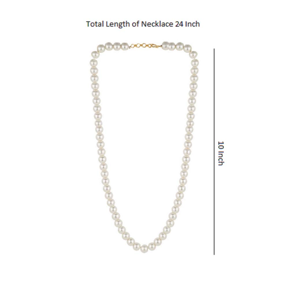 Elegant Pearl & Crystal Necklace for Women and Girls | Fashion Jewelry Gift for Birthday, Anniversary, Valentine's Day | Perfect for Parties, Weddings, and Special Occasions